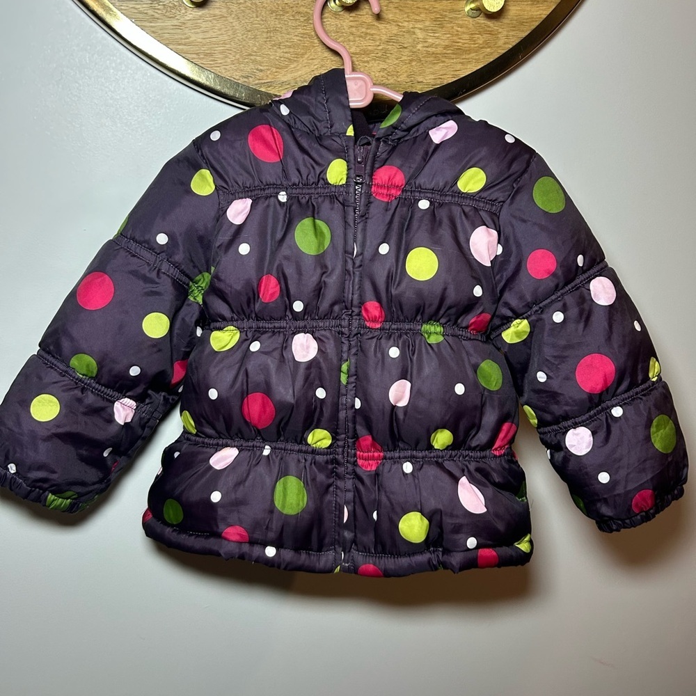 Colorful Polka Dot Puffer Jacket - Picture 2 of 6